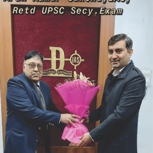 Anurag Bachan Sir with A.K. Saxena (IAS)  (Ex. Joint Secy. Examination, UPSC)